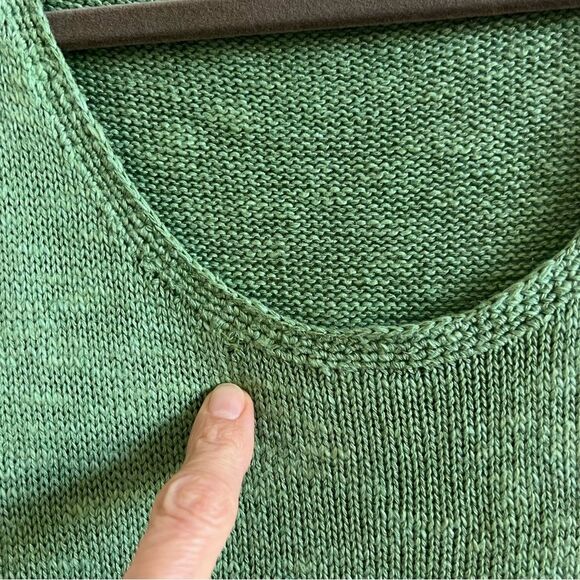 Free People Beach Sleeveless Green Linen Blend Mini Sweater Dress - Picture 5 of 10